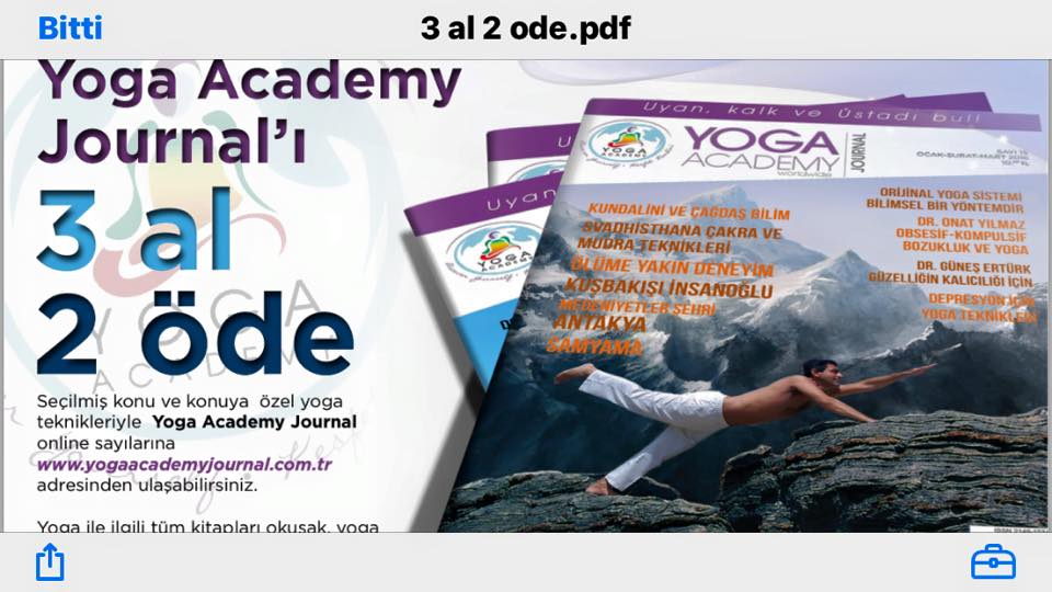 YOGA ACADEMY JOURNAL 15.SAYI ÇIKTI!